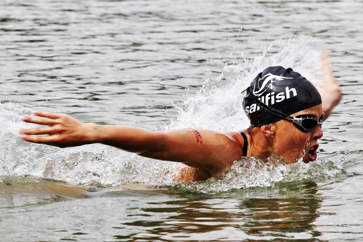 medwork Triathlon 2015 als Vorbereitung zum IRONMAN für Angela Kühnlein